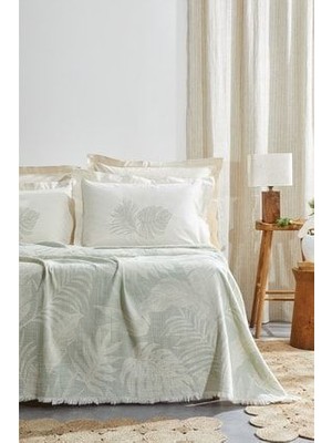 Yataş Bedding Belinda Çift Kişilik Müslin Pike Yatak Örtüsü Takımı - Adaçayı