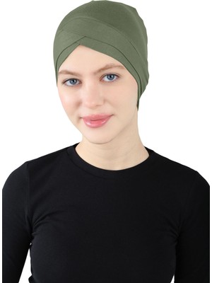 Ecardin Çapraz Geçme Bone - St 060 Haki