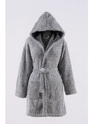 MaisonArt Plain Kapşonlu Unisex Wellsoft Peluş Sabahlık | Bornoz