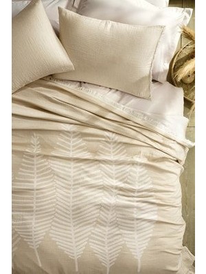 Yataş Bedding Çift Kişilik Folium Müslin Pike Yatak Örtüsü Seti  Camel
