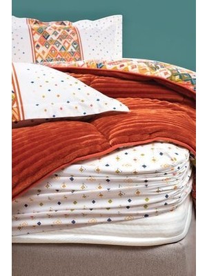 Yataş Bedding Diamond Çift Kişilik Triola Set - Turuncu