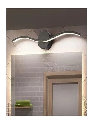 Artı Aydınlatma Siyah Banyo Ayna Tablo Apliği Günışığı Ledli Aplik