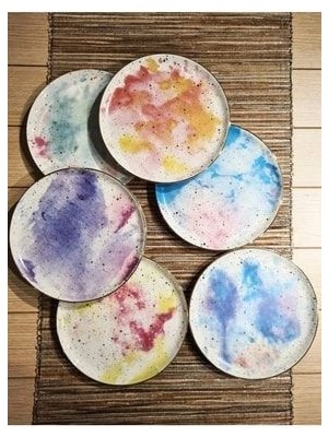 Porland Cosmos Karma Desen Servis Tabağı 24CM 6'lı