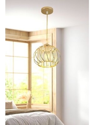 Luna Lighting Luxury Sarkıt Gold Kristal Taşlı Avize