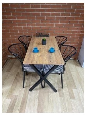 Bambeds Mobilya Masa Takımı, Yemek Masası, Mutfak Masası, Balkon Masası - 60X120