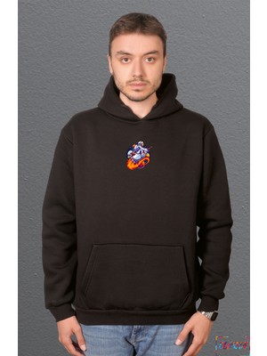 Bumeta Astronot Astronaut Sweatshirt Unisex Kapüşonlu Hoodie