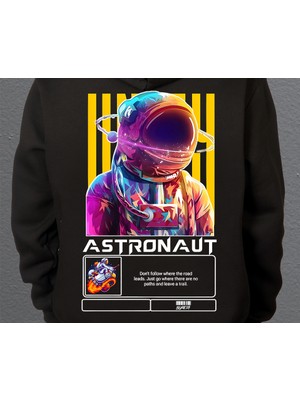 Bumeta Astronot Astronaut Sweatshirt Unisex Kapüşonlu Hoodie