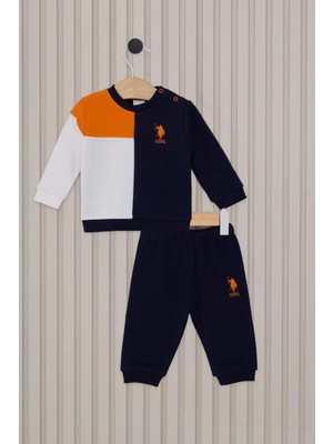 U.S. Polo Assn. Lacivert Turuncu Erkek Bebek 2'li Takım