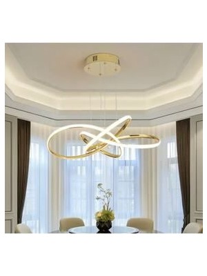 Burenze  A+ Modern Sarkıt Power LED Avize Concept Ürün Beyaz Işık Gold Sarı 3