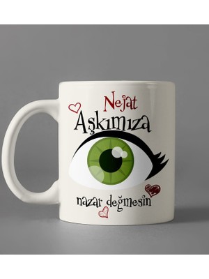 Ejoya Kişiye Özel Aşkımıza Nazar Değmesin Kupa Bardak 80502