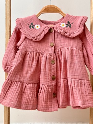Kız Bebek Elbise %100 Müslin Kumaş