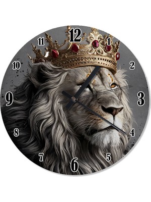 Tablomega Aslan Kral Dekoratif Duvar Saati