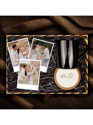 Ejoya Kişiye Özel Tasarım Kupa & Bardak Altlığı & 3'lü Pola Kart Hediye Kutusu 114035