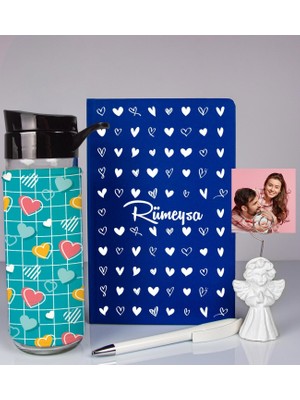 Ejoya Kişiye Özel Defter Kalem Matara ve Fotoğraflı Notluk Hediye Seti 93542