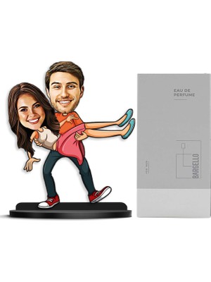 Ejoya Çiftlere Özel Karikatür Biblo & Bargello 561 Erkek Parfüm Hediye Seti 112649