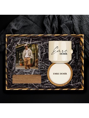 Ejoya Kişiye Özel Tasarım Latte Kupa & Bardak Altlığı & Fotoğraflı Akrilik Çerçeve  113937