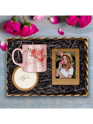 Ejoya Kişiye Özel Tasarım Kupa & Bardak Altlığı & Fotoğraf Çerçeveli Hediye  113927