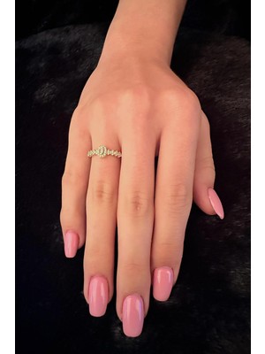 Fiyonk Kuyumculuk 14 Ayar Altın Baget Taş Yüzük