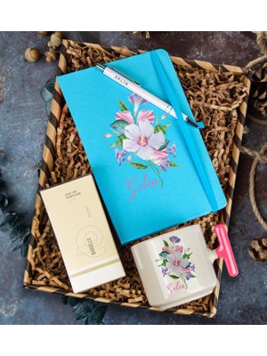 Ejoya Kişiye Özel Defter Kalem & Latte Kupa & Bargello 122 Kadın Parfüm  112640