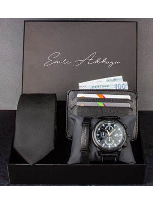 Ejoya Kişiye Özel Bileklik & Saat & Kartlık & Kravat Erkek  108330