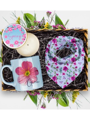 Ejoya Kişiye Özel Çiçek Tasarım Kupa & Fular & Mum  113158