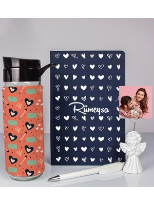 Ejoya Kişiye Özel Defter Kalem Matara ve Fotoğraflı Notluk  93545