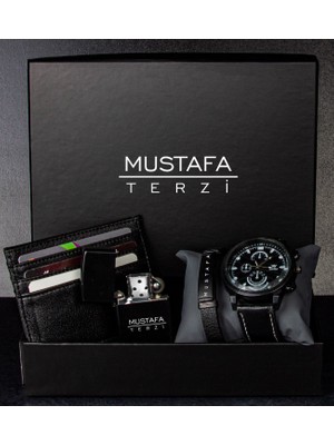 Ejoya Kişiye Özel Kutusunda Kartlık Çakmak Bileklik ve Saat Erkek  89761