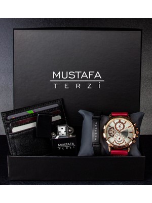 Ejoya Kişiye Özel Kutusunda Kartlık Çakmak Bileklik ve Saat Erkek  89758