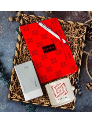 Ejoya Kişiye Özel Defter Kalem & Latte Kupa & Bargello 709 Erkek Parfüm  112631