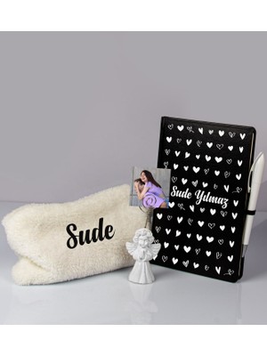 Ejoya Sevgililere Özel Defter Kalem Fotoğraflı Melek Notluk ve Peluş Kalemlik  106894