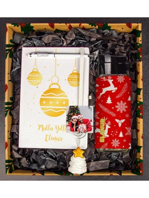 Ejoya Yeni Yıla Özel Defter Kalem Matara ve Fotoğraflı Çam Ağacı Notluk  110659