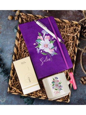 Ejoya Kişiye Özel Defter Kalem & Latte Kupa & Bargello 122 Kadın Parfüm  112636