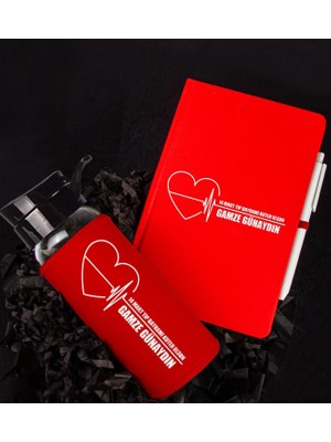 Ejoya Sağlık Çalışanlarına Özel Kişiye Özel Defter Kalem ve Matara  94420