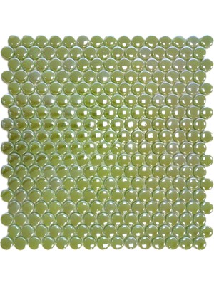 MozaiKristaL Mutfak Tezgah Arası, Banyo, Havuz, Sauna, Spa ve Yaşam Alanlarının Tüm Yüzeyleri Için Ø22 mm Mint Yeşili, 31,5x31,5 cm Fileli Cam Mozaik. ( 5 File Karo = 0,5 M2 Fiyatıdır )