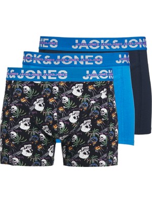 Jack Jones Erkek Kurukafa Desenli 3 Lü Paket Boxer 12250221