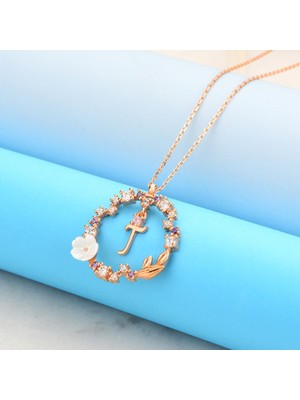 Barış Takı 925 Ayar Gümüş Papatya Harfli Hayalet Kolye