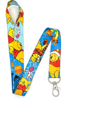 Winnie The Pooh 2 Temalı Boyun İpi Kart Askısı