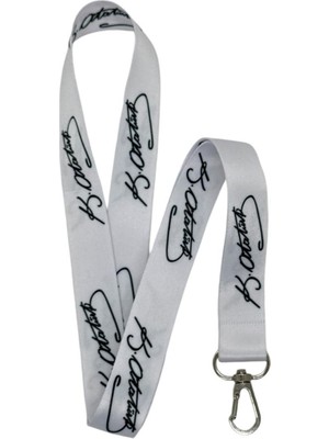 Sağlıkçı Shopping Atatürk Imza Beyaz Temalı Boyun Ipi Kart Askısı