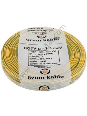 Öznur 1,5 mm Nya Kablo - 100 Metre