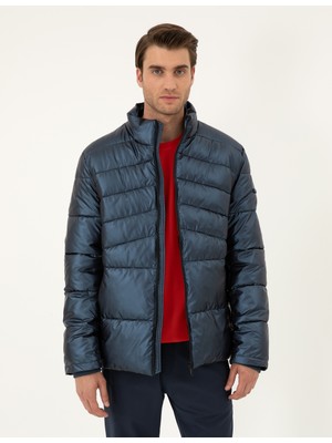 Pierre Cardin Erkek Lacivert Parlak Şişme Mont 50295077-VR033