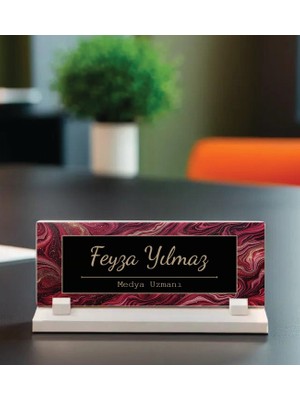 Giftali  Kişiye Özel Medya Uzmanı Temalı Masaüstü Taş Isimlik 