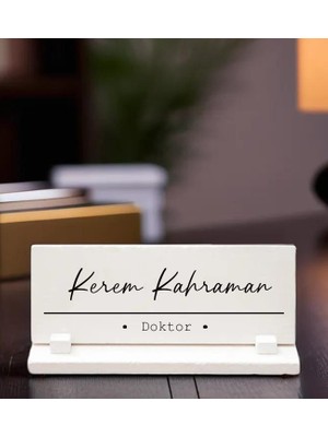Giftali Doktor Temalı Masaüstü Taş Isimlik - Fotoğrafsız