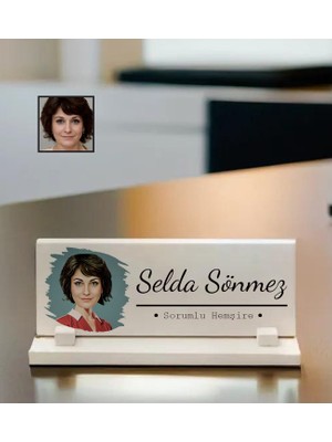 Giftali  Kişiye Özel Hemşire Temalı Masaüstü Taş Isimlik 