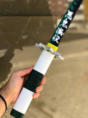 Alfapazar Sanemi Shinazugava's Katana Sword Kılıç 95 cm Katlanabilir Sağlam Plastik Açılıp Kapanabilen Katana Demon Slayer