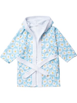 Lusana 1013VRYNT Kız Papatya Desenli Bornoz