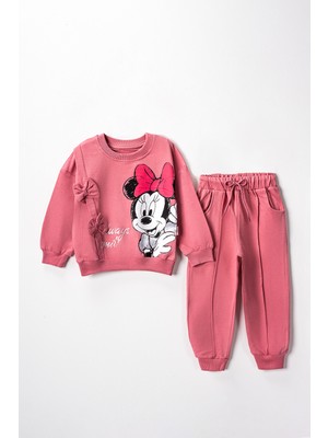 Lusana 50424 3-7 Yaş Minnie Always Smile Baskılı  Takım