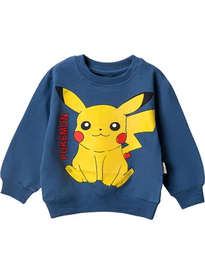 Lusana 30424 3-7 Yaş Pokemon Baskılı Erkek  Sweat