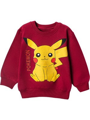 Lusana 30424 3-7 Yaş Pokemon Baskılı Erkek  Sweat