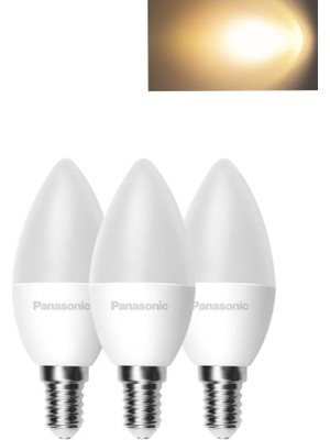 Panasonic 4,9W (40W) LED Mum Ampul Sarı 2700K - E14 3 Adet Avize Lambası