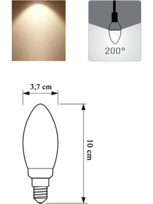 Panasonic 4,9W (40W) LED Mum Ampul Sarı 2700K - E14 3 Adet Avize Lambası